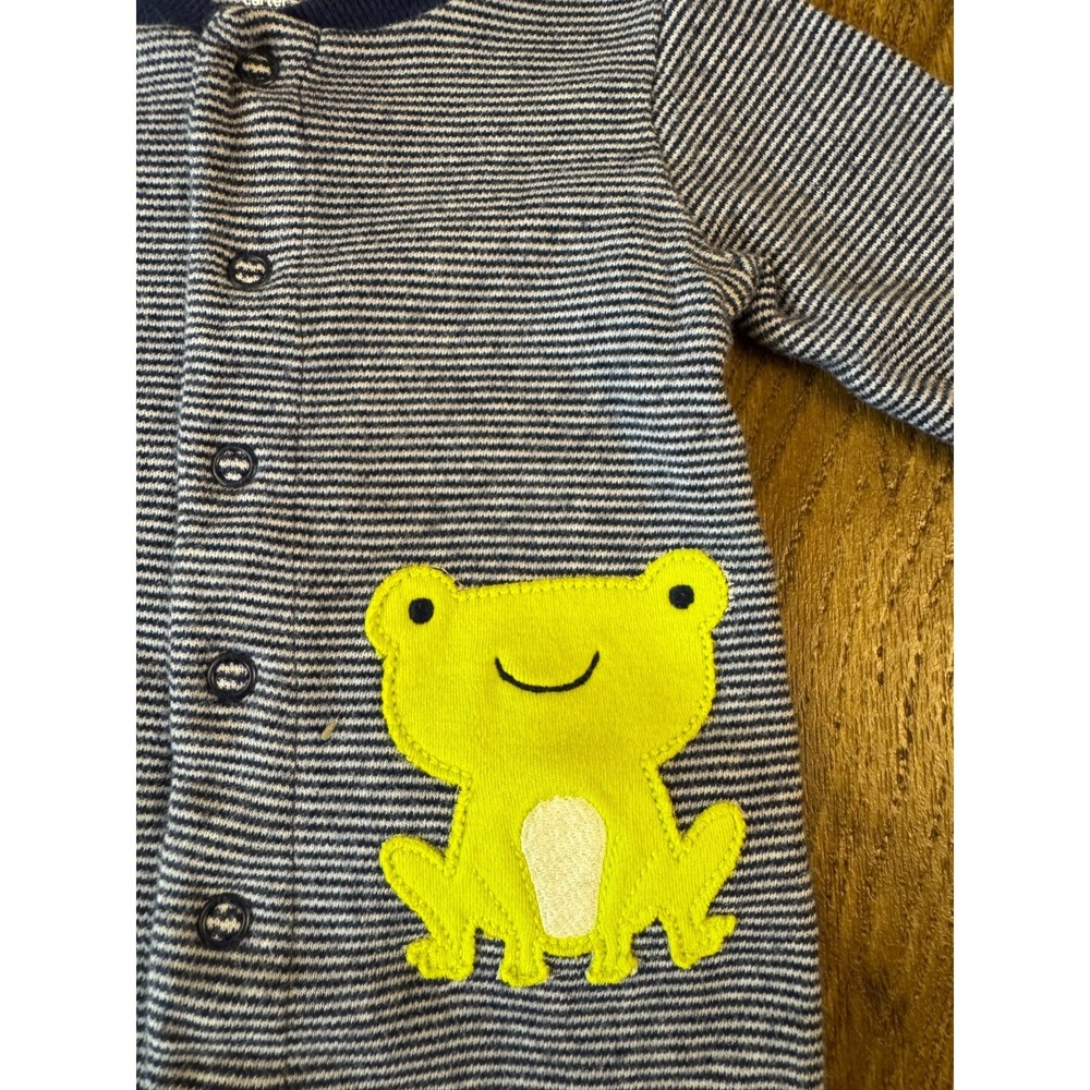 Baby Boy 0/3 Months Footed Sleepers Rompers 1 PC Outfits Pajamas Clothes Frog - Picture 10 of 11